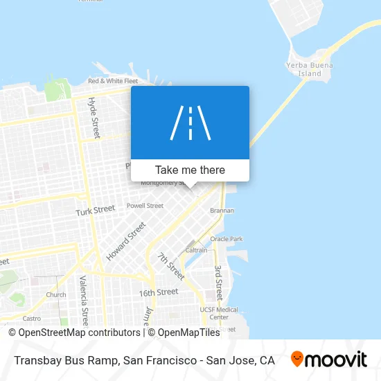 Transbay Bus Ramp map