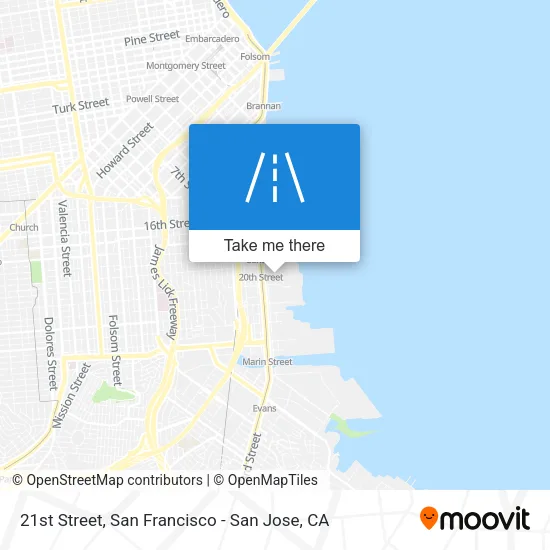 21st Street map