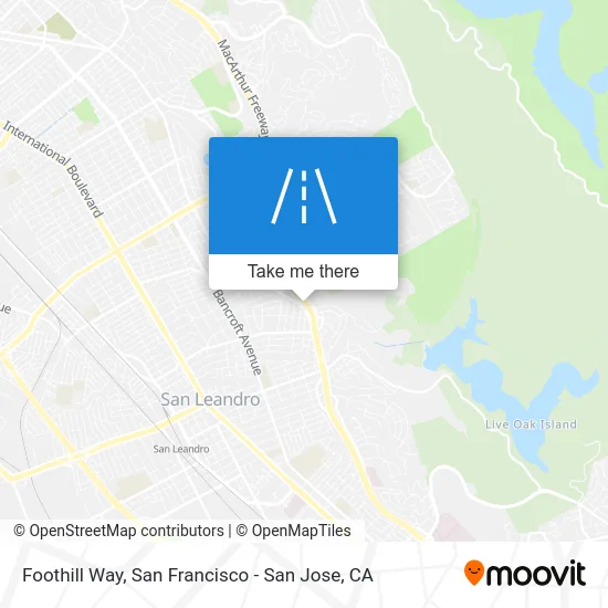 Foothill Way map