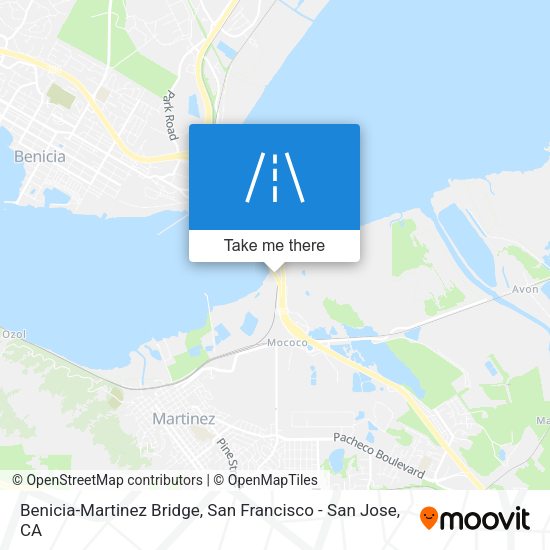 Mapa de Benicia-Martinez Bridge