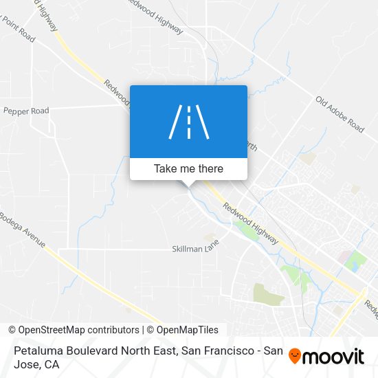 Petaluma Boulevard North East map