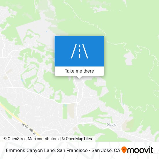Emmons Canyon Lane map