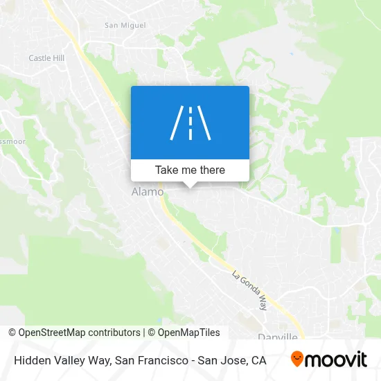 Hidden Valley Way map