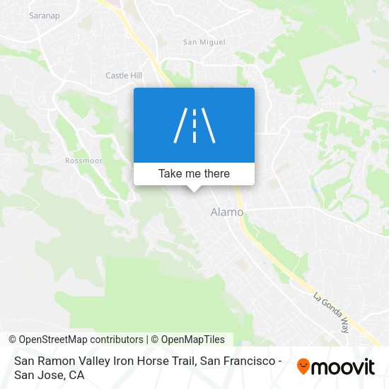 San Ramon Valley Iron Horse Trail map