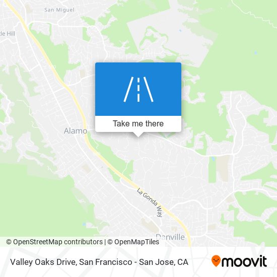 Valley Oaks Drive map