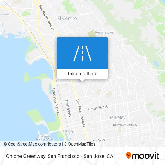 Mapa de Ohlone Greenway
