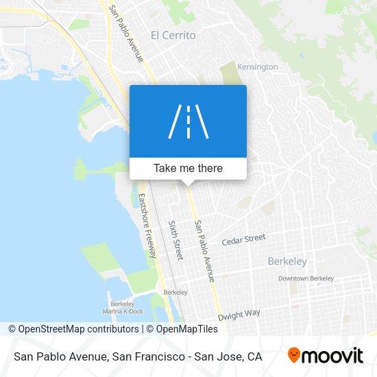 Mapa de San Pablo Avenue