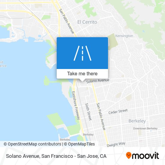 Solano Avenue map