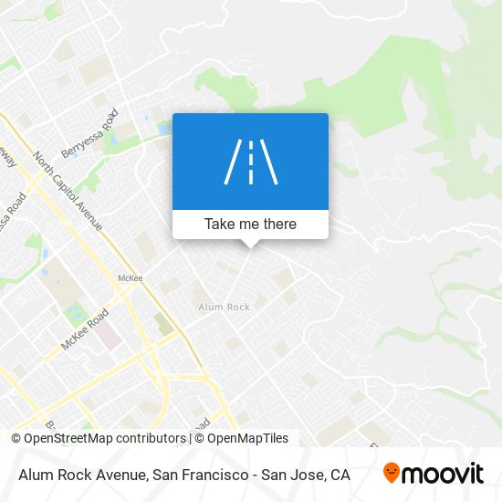 Alum Rock Avenue map