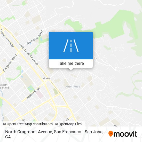 North Cragmont Avenue map