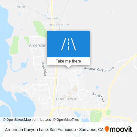 American Canyon Lane map