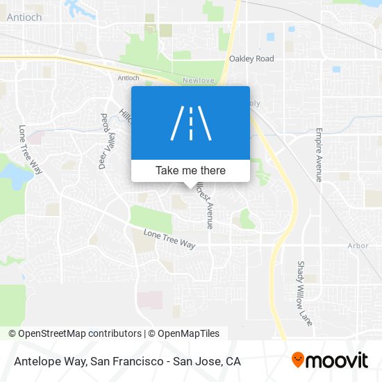 Antelope Way map