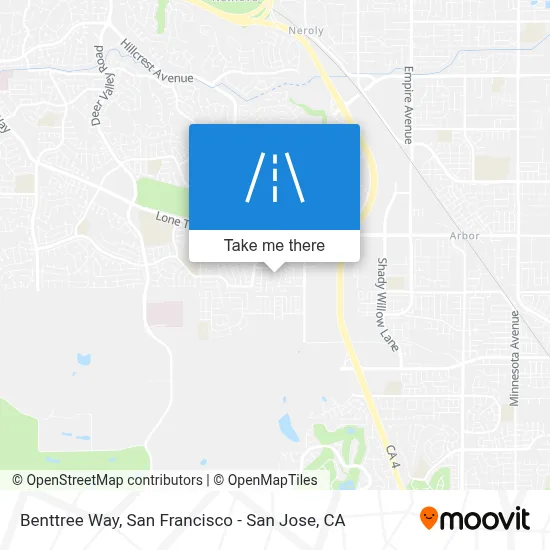 Benttree Way map