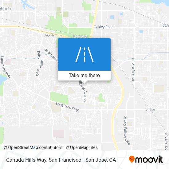 Mapa de Canada Hills Way