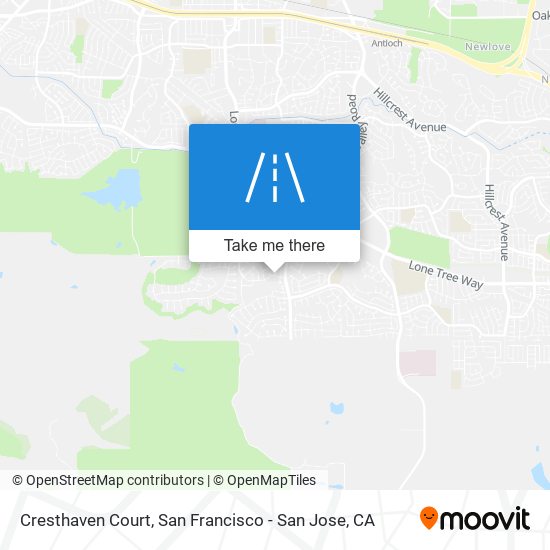 Mapa de Cresthaven Court
