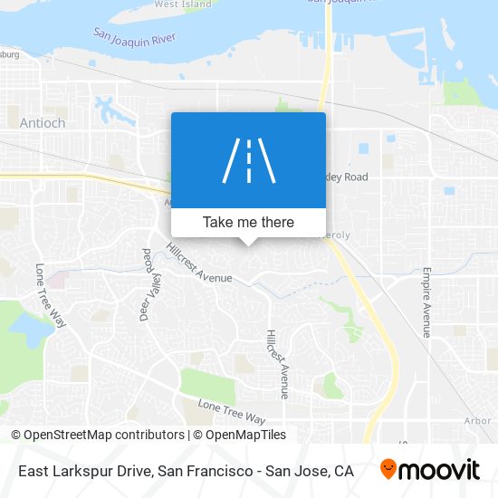 East Larkspur Drive map