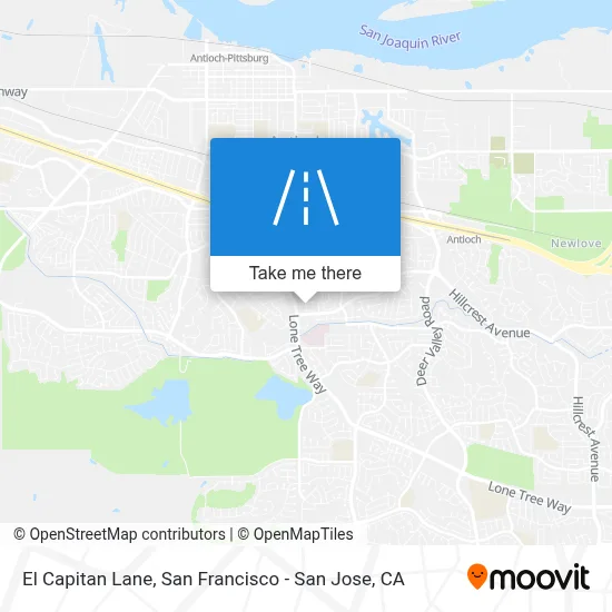 El Capitan Lane map