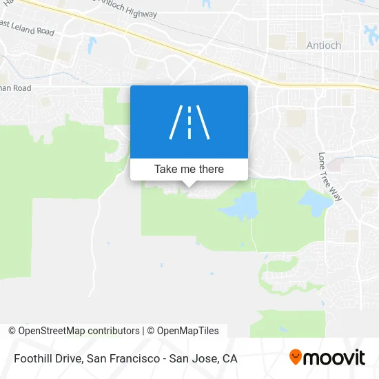 Foothill Drive map