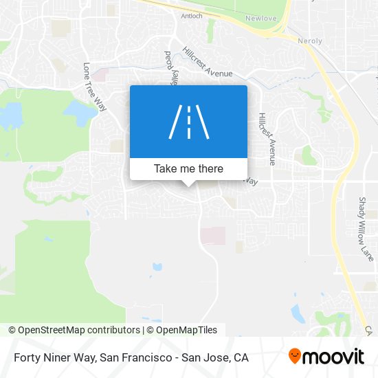 Forty Niner Way map