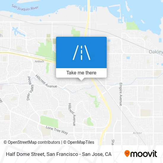 Half Dome Street map