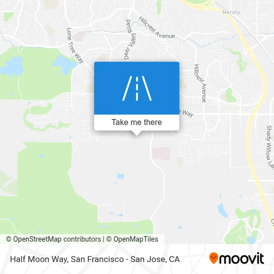Half Moon Way map