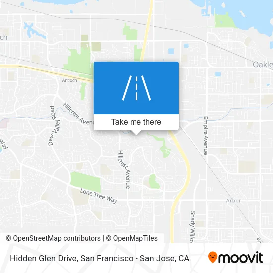 Hidden Glen Drive map