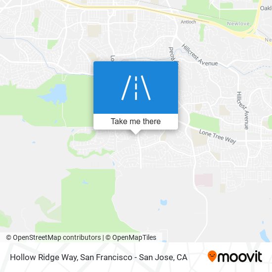 Mapa de Hollow Ridge Way