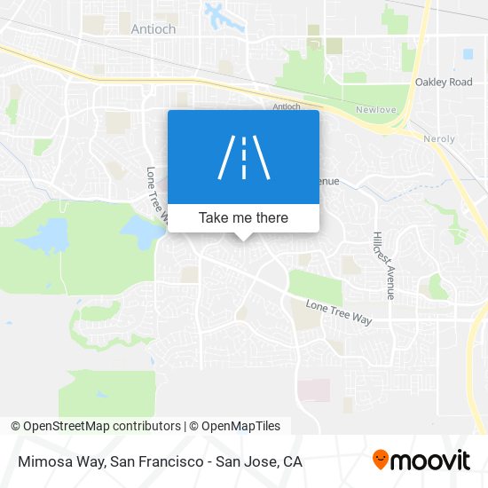 Mimosa Way map