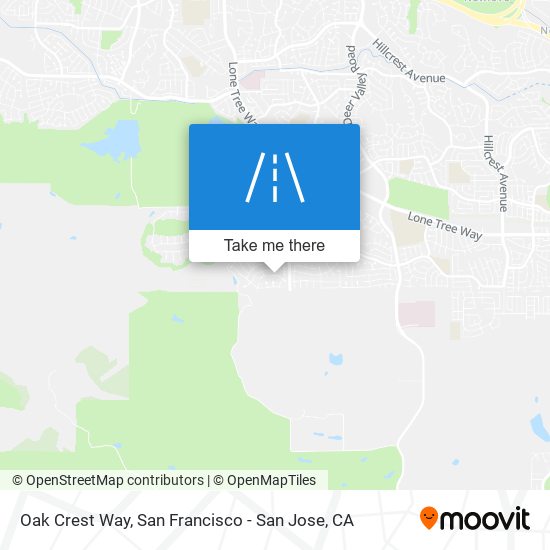 Oak Crest Way map