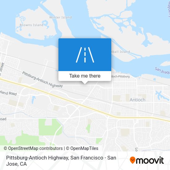 Mapa de Pittsburg-Antioch Highway