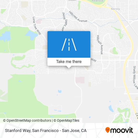 Stanford Way map