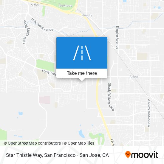 Star Thistle Way map