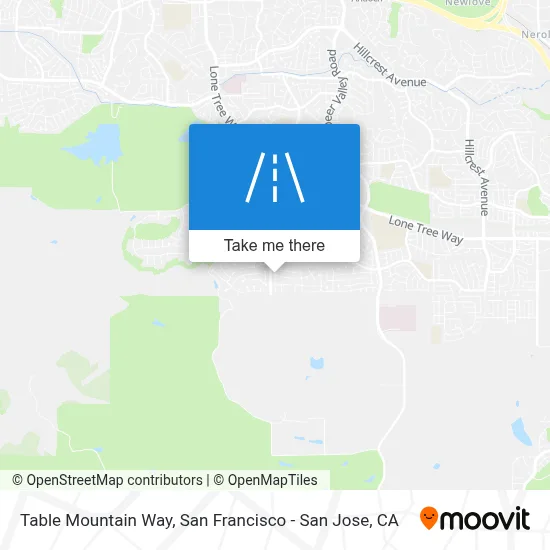 Table Mountain Way map