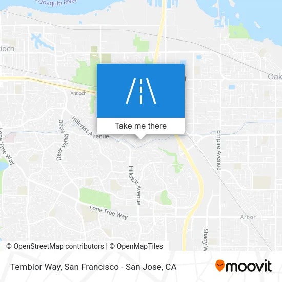 Temblor Way map