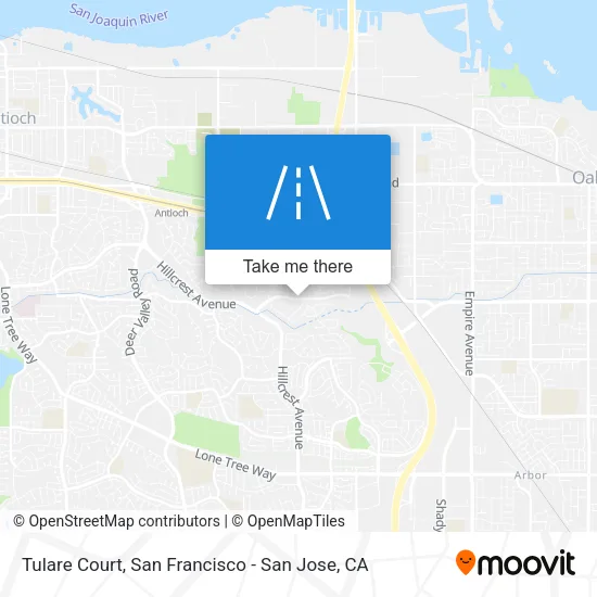 Tulare Court map