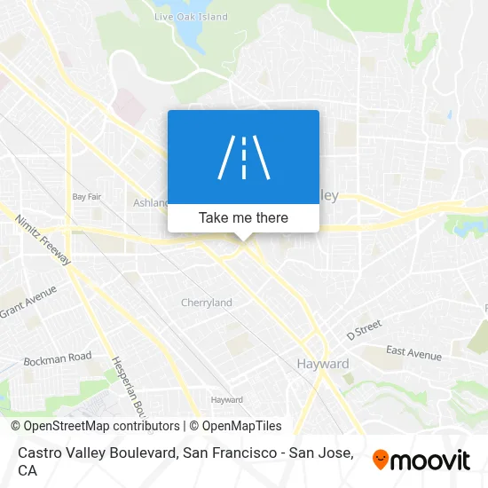 Castro Valley Boulevard map