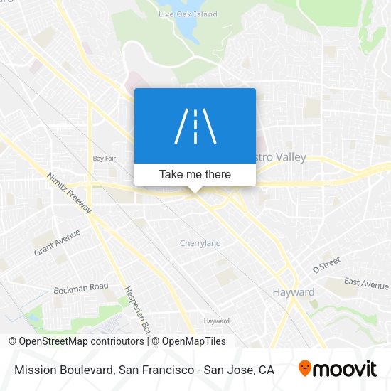 Mission Boulevard map