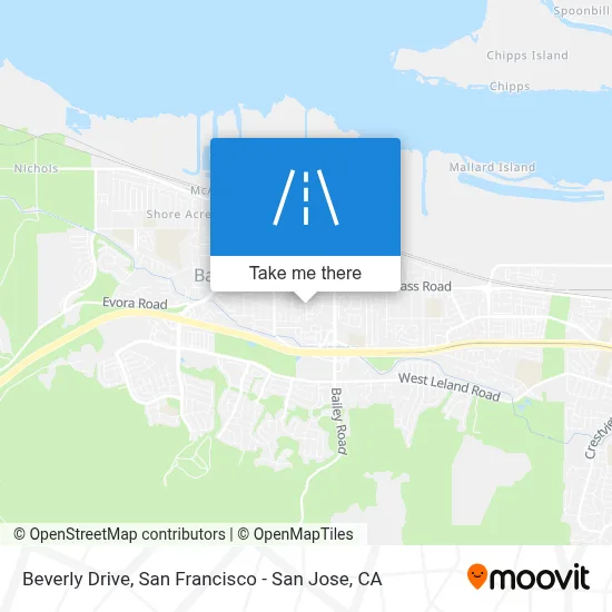 Beverly Drive map