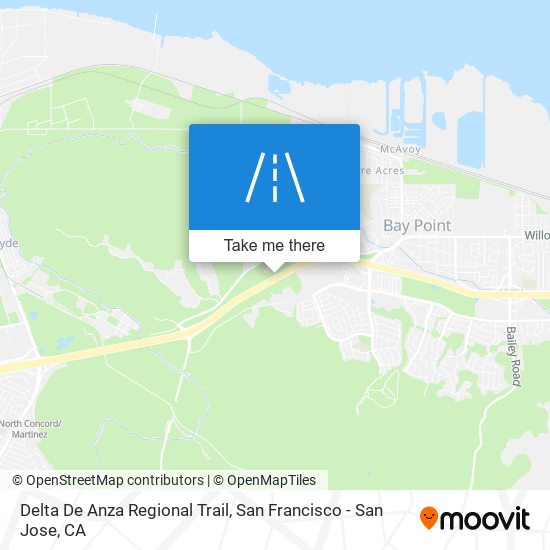 Delta De Anza Regional Trail map