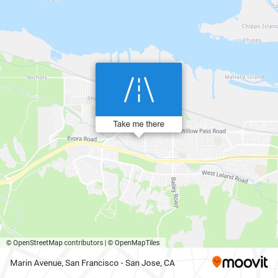 Marin Avenue map