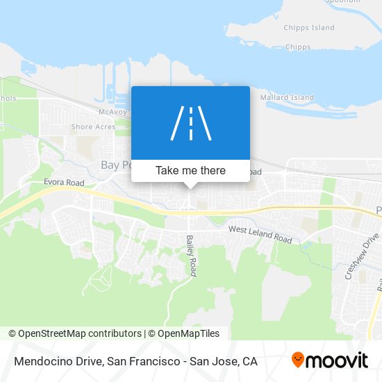 Mendocino Drive map