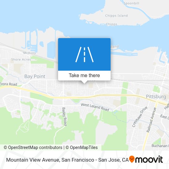 Mapa de Mountain View Avenue