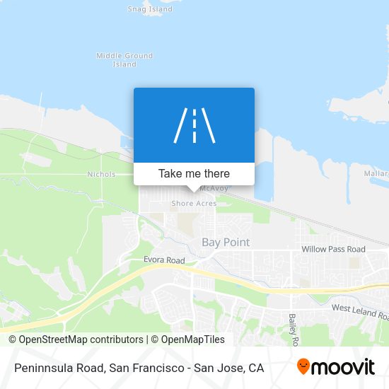 Mapa de Peninnsula Road
