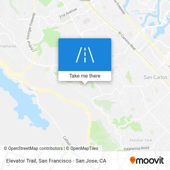 Elevator Trail map