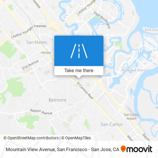 Mountain View Avenue map