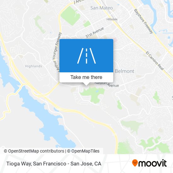 Tioga Way map