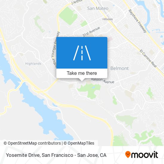 Mapa de Yosemite Drive