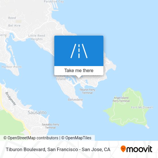 Tiburon Boulevard map