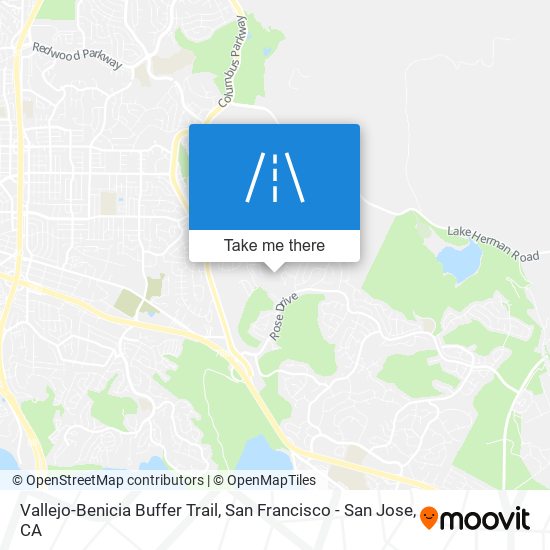 Vallejo-Benicia Buffer Trail map