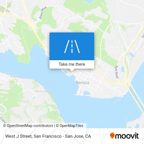 Mapa de West J Street